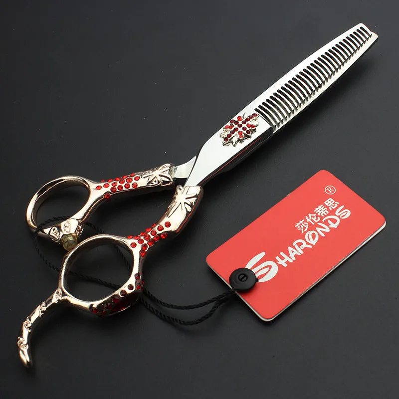 thinning scissors R Sharonds дюймов 6 дюймов японский импорт 440c Professional Парикмахерские ножницы из нержавеющей стали ножницы для резки и филировочные ножницы - Цвет: thinning scissors R
