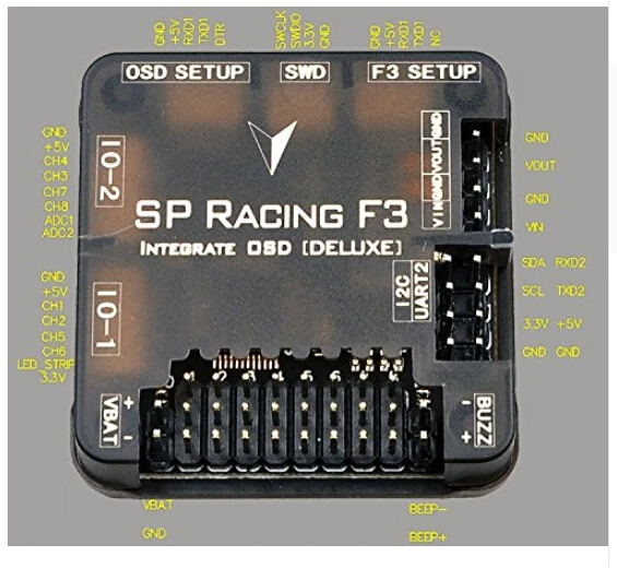Роскошный барометр/MAG PRO SP Racing F3 Контроллер полета интегрированный OSD с защитным