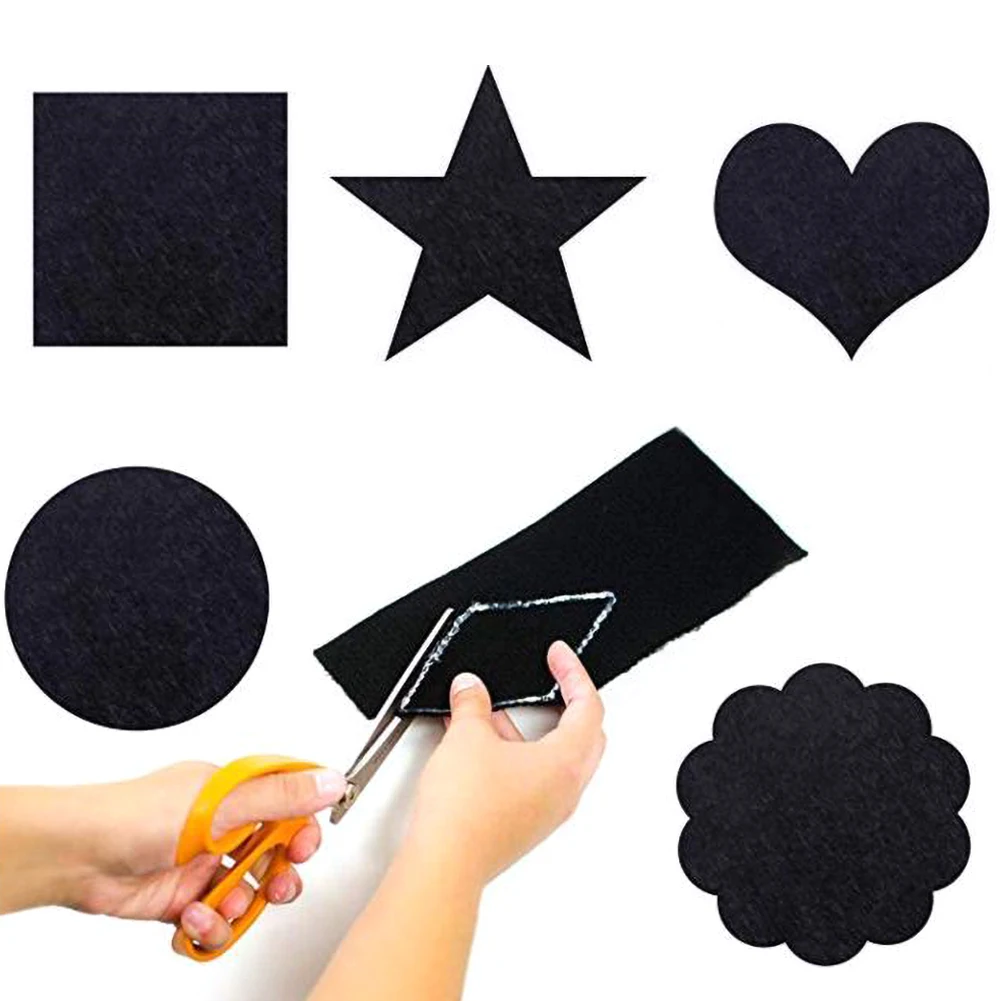 Черная перезаряженная бархатная ткань самоклеящаяся войлочная клейкие листы