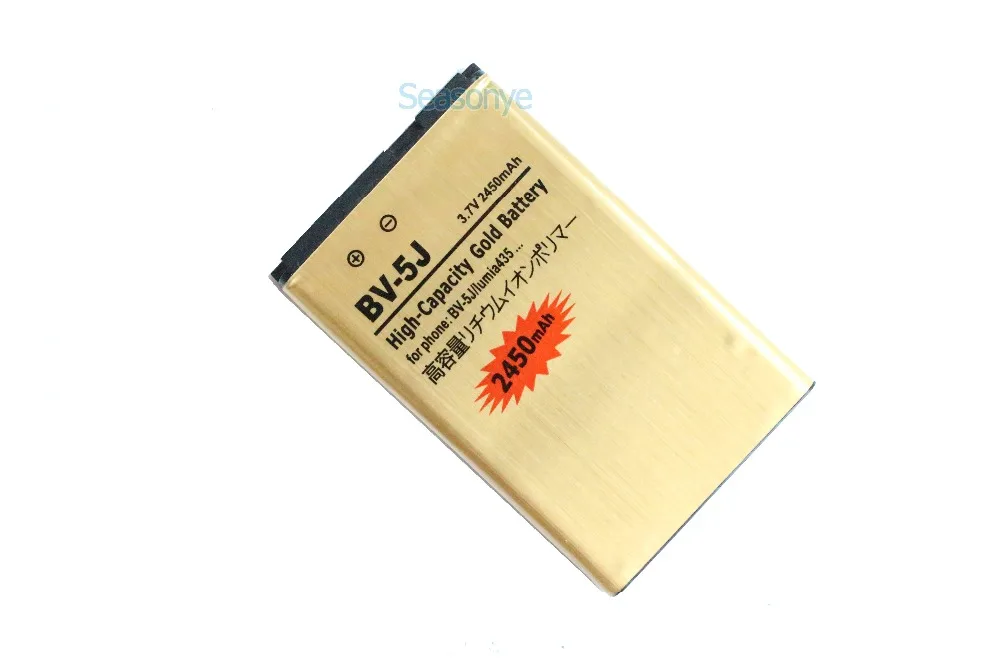 Seasonye 2450mAh BV 5J / BV5J Золотой Сменный аккумулятор для Microsoft Nokia Lumia 435 532 RM1069 1071 Lumia435|battery