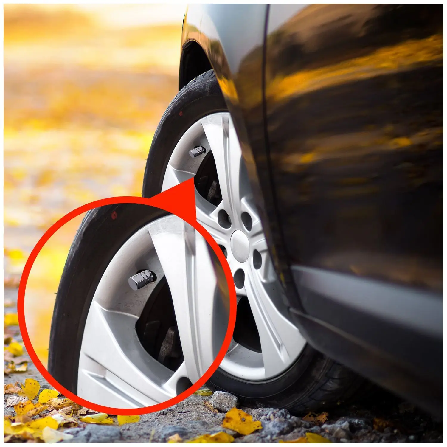 Авто-8 штук колпачки на стержень клапана шины колеса крышки автомобиля