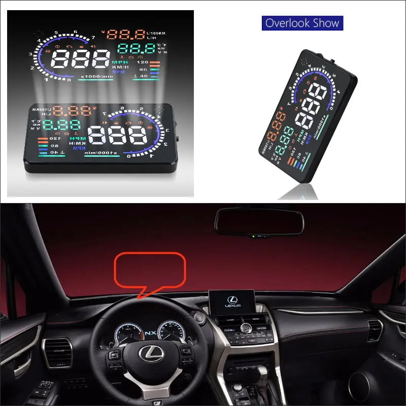 Автомобильный HUD Дисплей для Lexus LX RX 450H RX350 LX570 автомобильный компьютерный экран