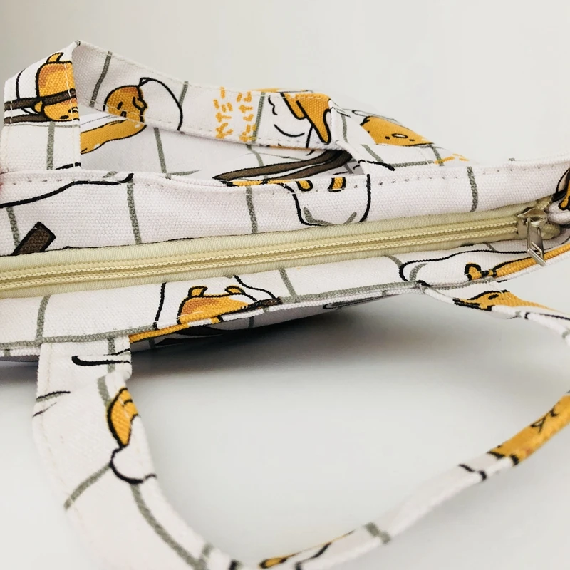 Gudetama сумка для обеда с рисунком милые сумки Холщовая Сумка для пикника дорожная сумка для хранения модные сумки для обеда для женщин девочек дамы дети