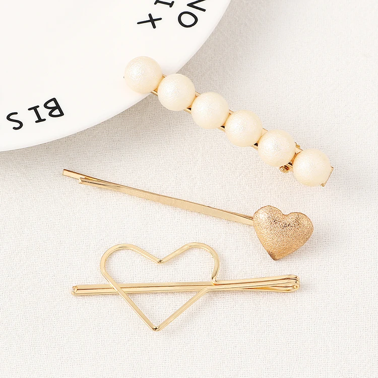 3 шт./компл. модные жемчужные заколки для волос женщин и девочек элегантные