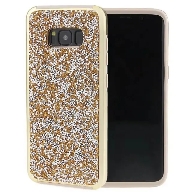 ENCHICAS Luxury Bling Rhinestone Diamond Cover for Samsung Galaxy S8 Note 8 Pink Rose Gold Case Girls Women Capa Plus |