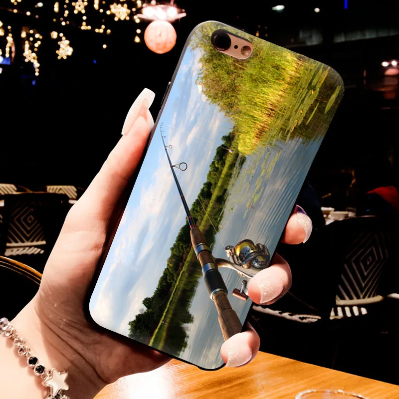 MaiYaCa Рыбалка 3 удочки от озера Рыбы Цветной мягкий чехол для телефона iPhone 8 12pro 6 6splus