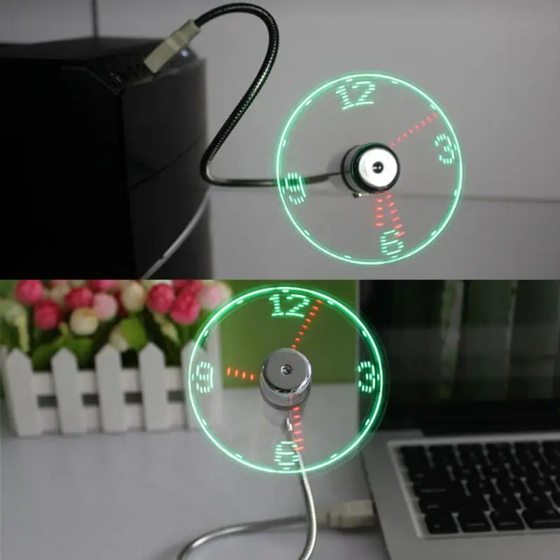 Мини USB портативный вентилятор гаджеты мигающий светодиодный охладитель для
