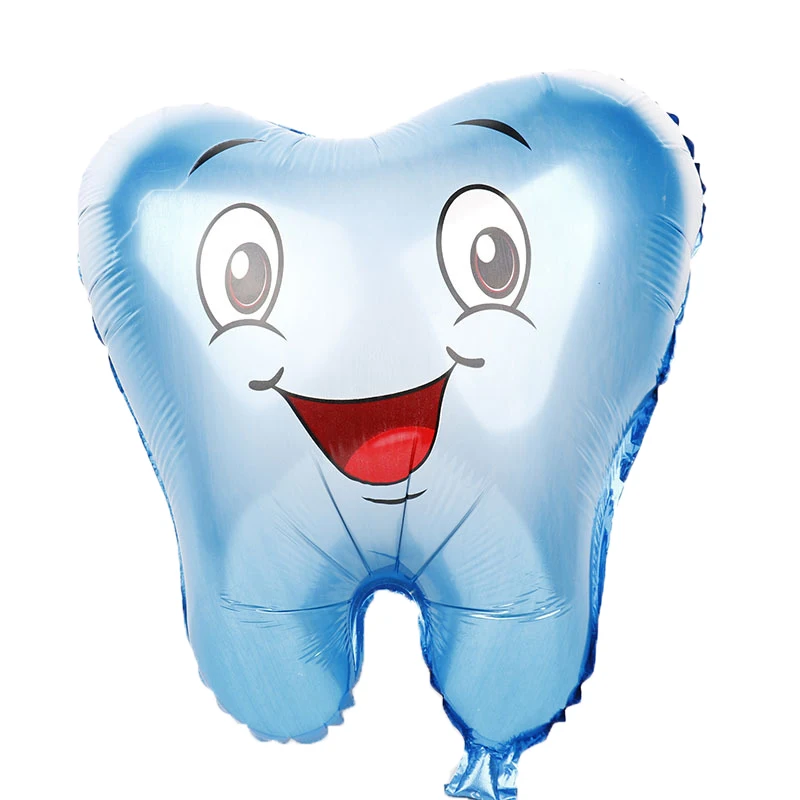 

Large Tooth Foil Balloons 2pcs Blue Pink Inflatable Globos for Dentistry Clinic Home Decorations Birthday Party Supplies Ballon