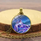 Модные 12 Знак зодиака двенадцать созвездий стекло кабошон ожерелье Водолей, рыбы Овен Телец близнецы кулон