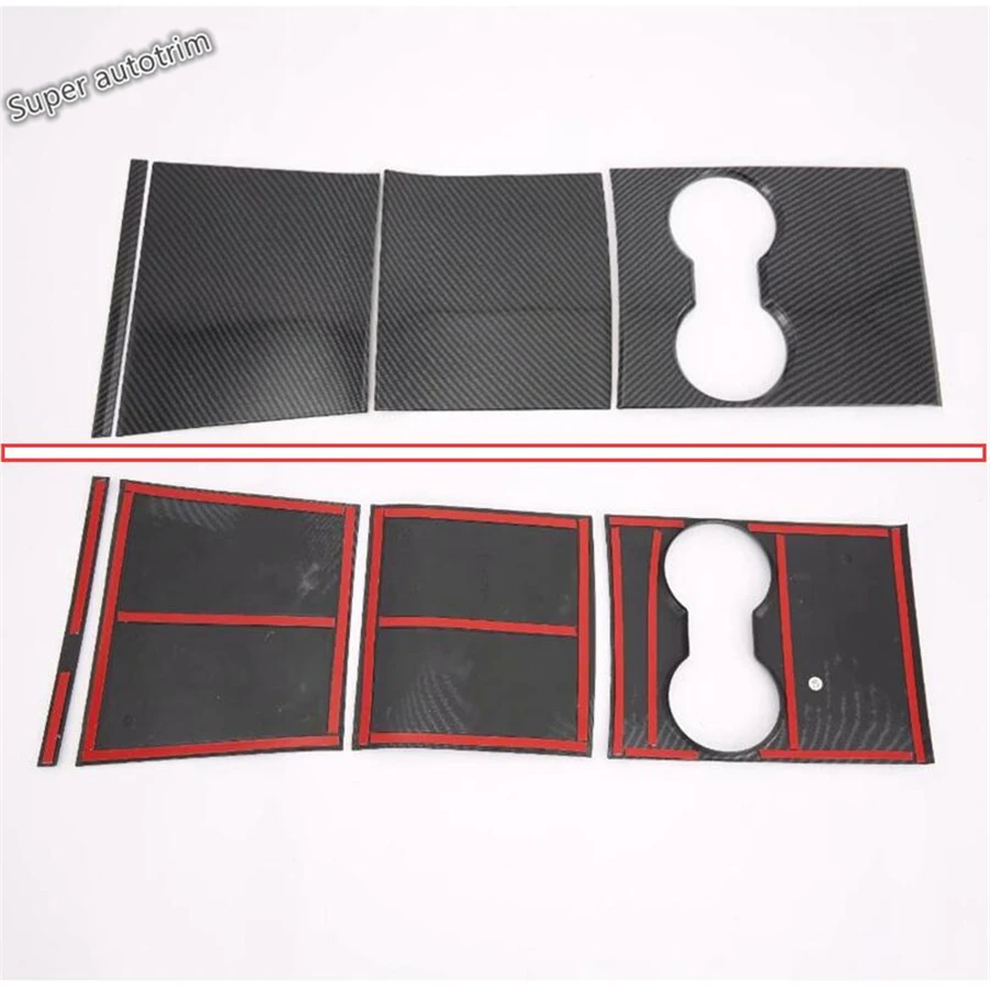 

Lapetus Accessories Interior Front Seat Central Control Cup Holder Water Bottle Panel Cover Trim For Tesla Model 3 2018 - 2020