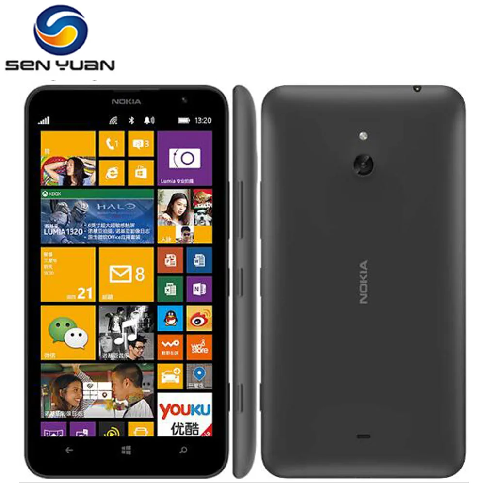 Оригинальный разблокированный сотовый телефон Nokia Lumia 1320 двухъядерный сенсорный