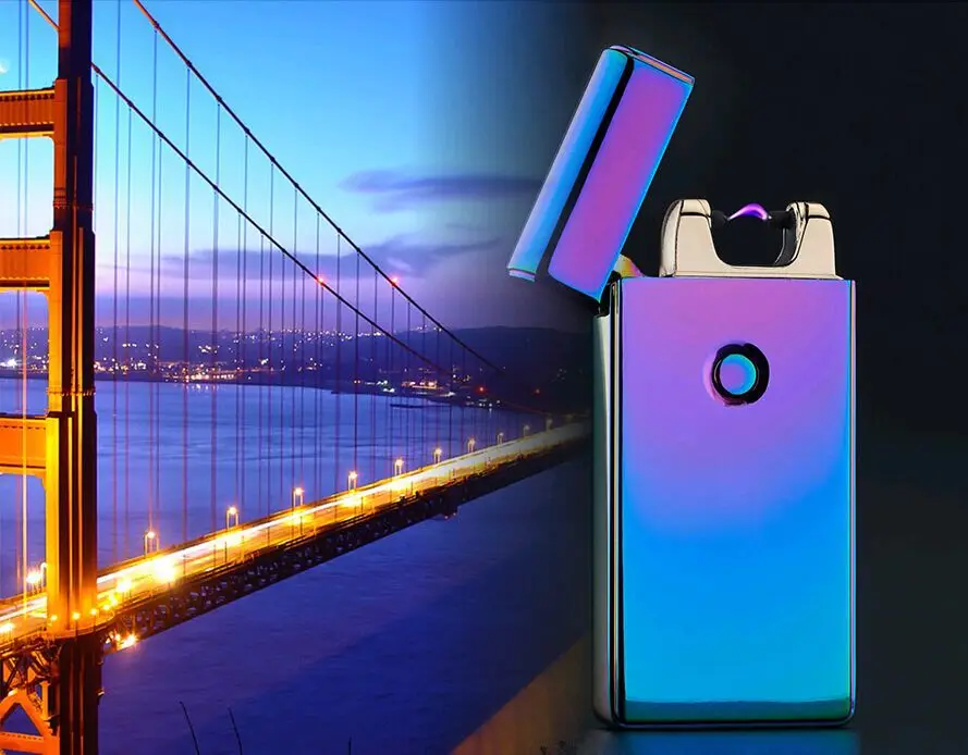 Бренд Для мужчин зажигалка USB зарядка импульс дуги сигарет Зажигалки случае