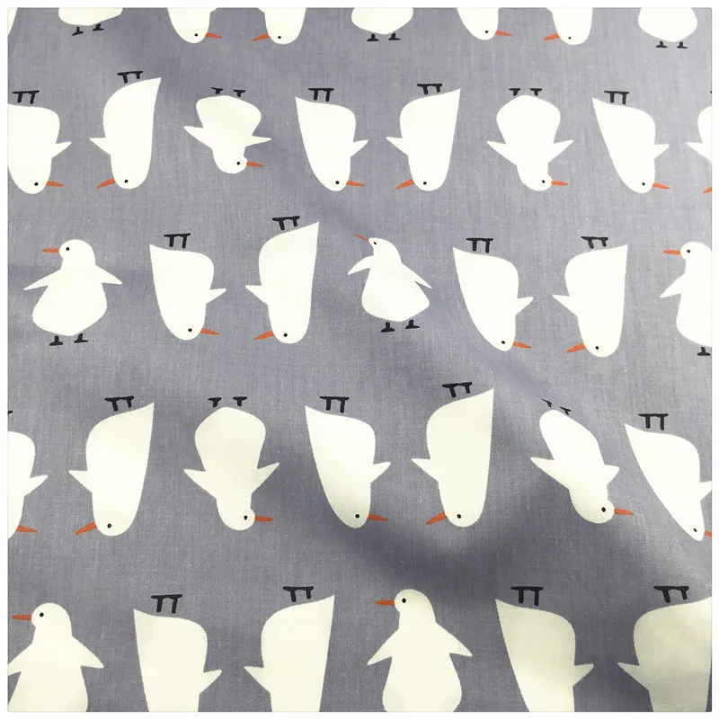 Саржа 1 шт. мультфильм серый пингвин саржа хлопчатобумажная ткань DIY лоскутное