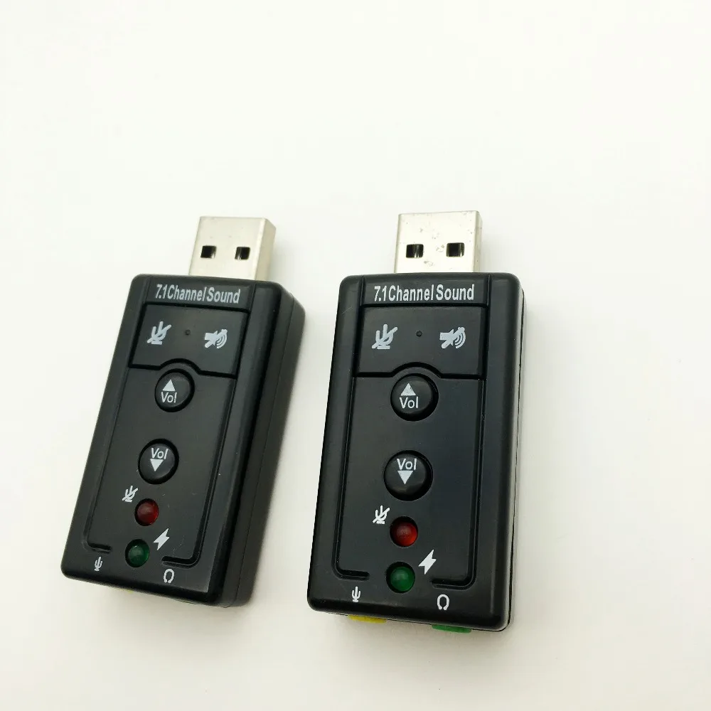 Внешний USB аудио адаптер звуковой карты Виртуальный 7 1 ch 2 0 Mic Динамик Аудио