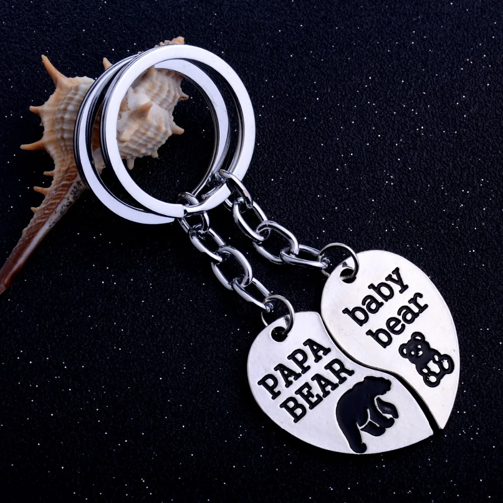 Любовь Разбитое Сердце Медведь 2 шт./компл. мать подарки для папы брелок с