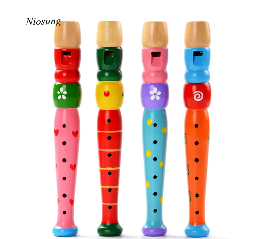 Красочные деревянные трубы Buglet Hooter Bugle Развивающие детские игрушки подарок |