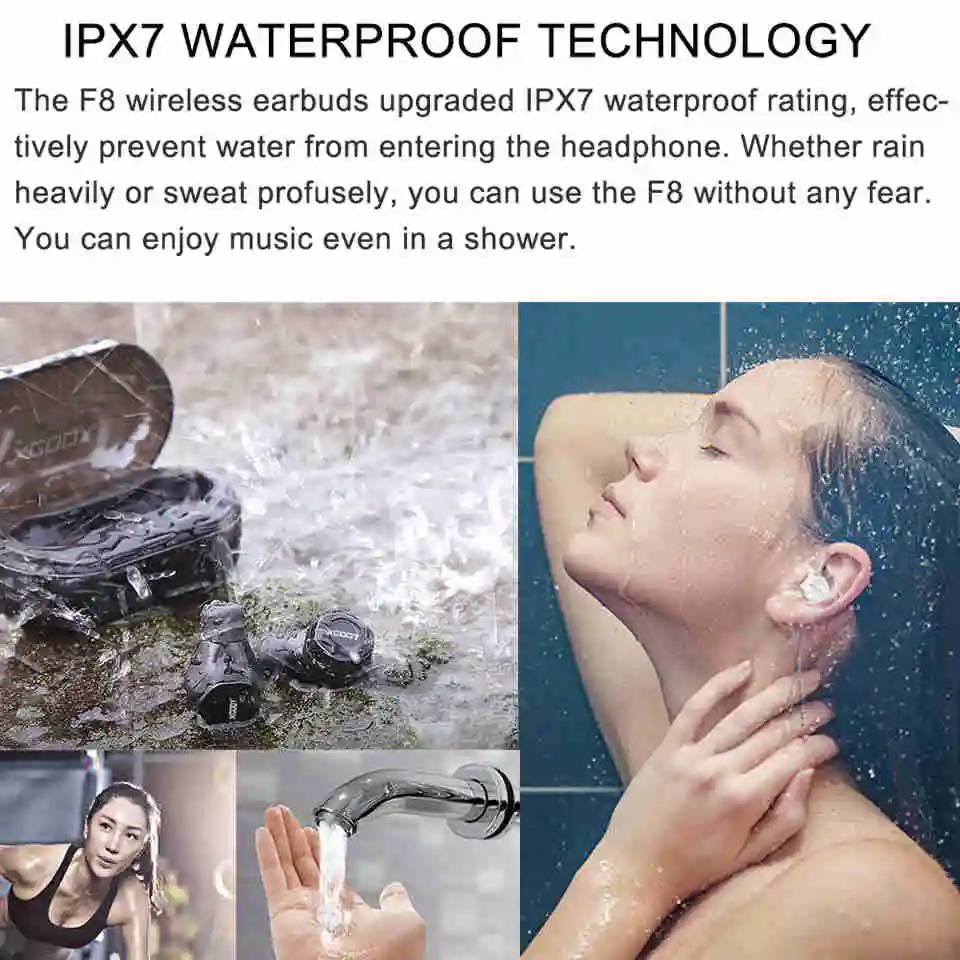 XGODY F8 бизнес беспроводные наушники Мини Bluetooth TWS Handfree с шумоподавлением