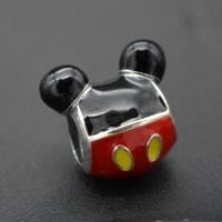 high quality 925 sterling silver mickey head beaded new european and american silver bracelet accessories