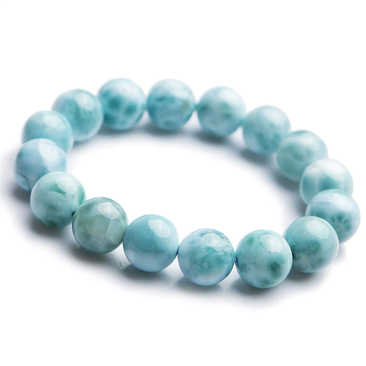 13 мм натуральный Ларимар браслеты для женщины мужчины подарок водный узор