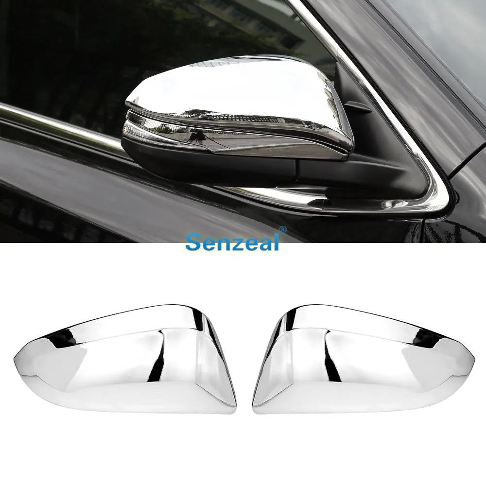 

Senzeal 2pcs ABS Chrome Side Rearview Protector Trim for Toyota Highlander 2014 2015 2016 2017 2018 2019