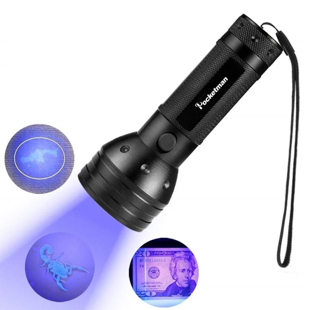 51LED УФ detecor фонарик алюминиевый фонарь супер яркая светодиодная лампа