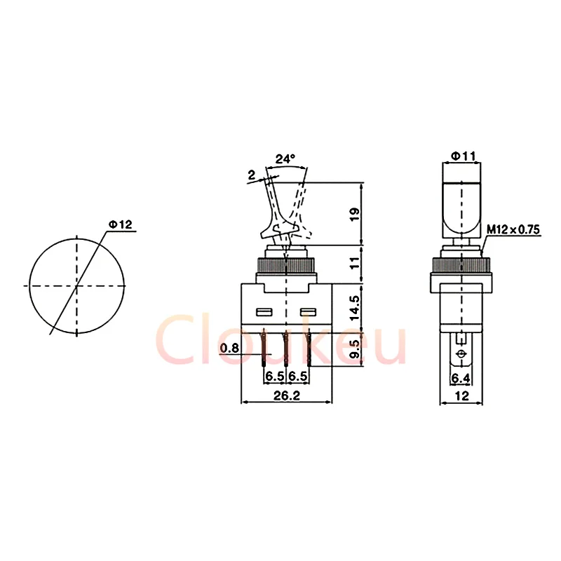 

ASW-14D 12 3Pin/2File - 8A12V