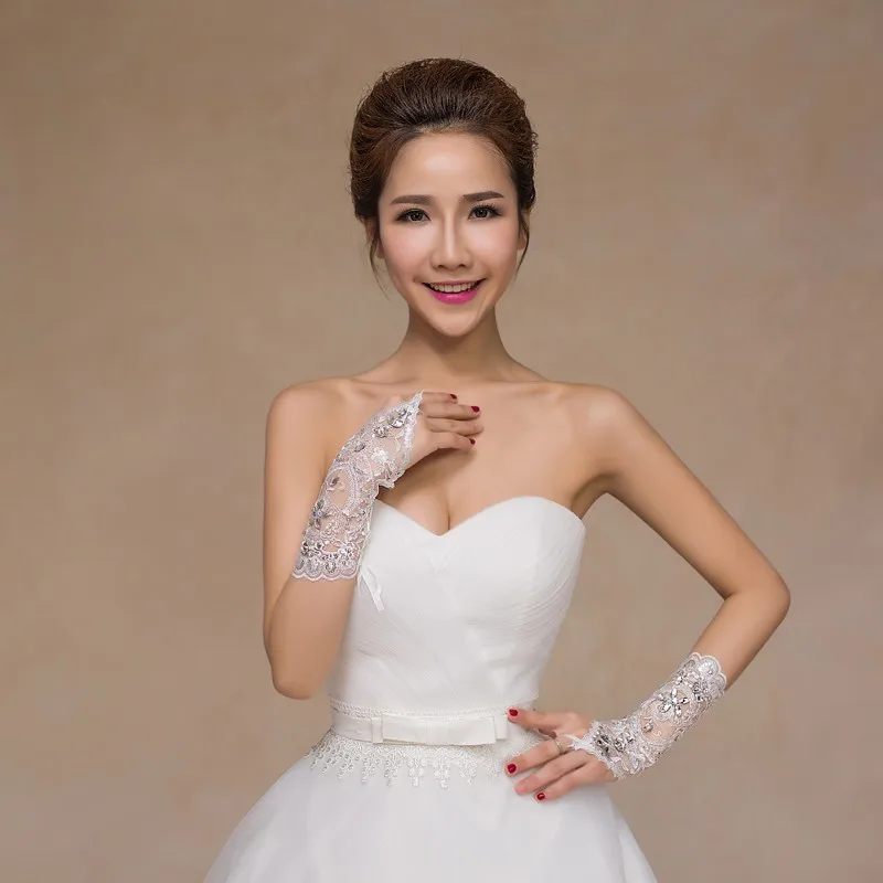 

Элегантные кружевные женские свадебные перчатки до локтя без пальцев Кружевные свадебные аксессуары для выпусквечерние вечера