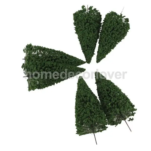 10шт. 1:75 HO Scale Зеленый пейзаж модель Cedar Trees 12 см прочные | Дом и сад