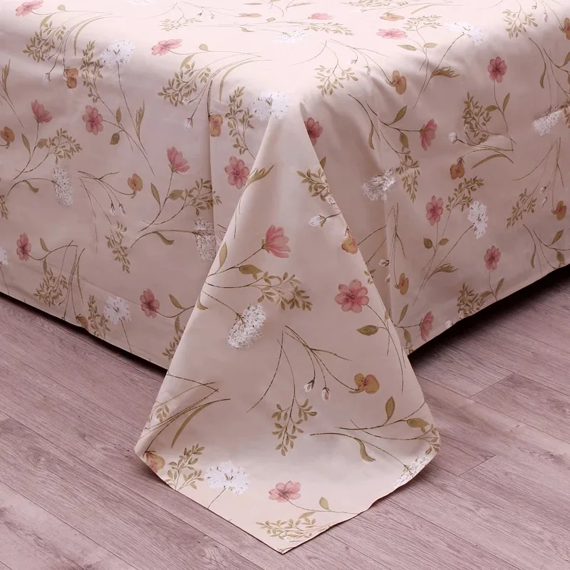 One Flat Sheet 100% Egyptian Cotton 600 TC Printed Colors Queen Size 240 x 250 Cm Customize | Sheets