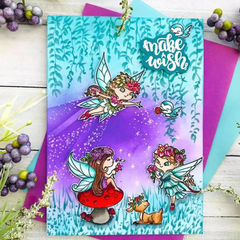 

Elf Girls Make Wish Best Friends Phrases Transparent Clear Stamps for DIY Scrapbooking Paper Card Making Crafts Suppliy New 2019