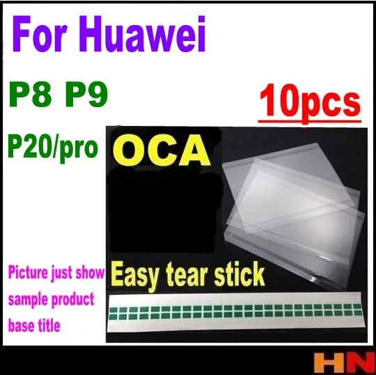 10 шт. OCA оптически чистый клей для Huawei P8 P9 Ascend Mate 7 9 P10 P20 Honor Max с легкой