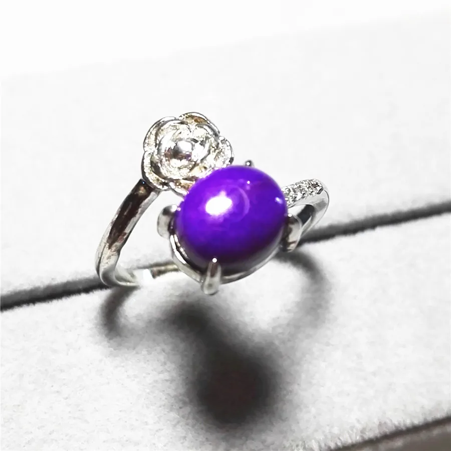 Природный Фиолетовый Sugilite Gemstone 925 стерлингов Серебряные ювелирные изделия