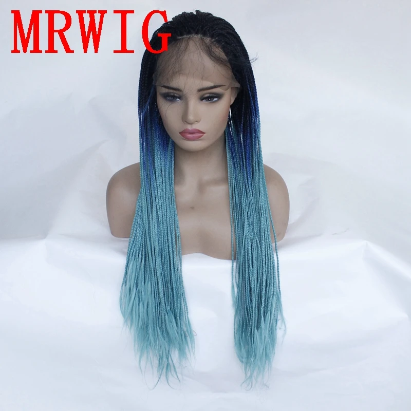 MRWIG 26in Actural Pic 1b #/темно синяя/синяя плетеная коробка плетеный синтетический