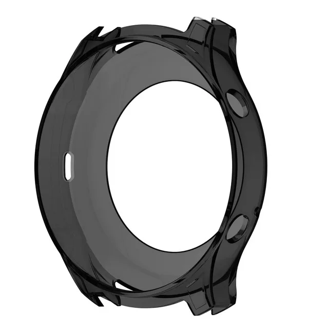 Аксессуары для TPU для samsung Шестерни S3 классические часы Красочные Силиконовый чехол защитный чехол ударопрочный защитный чехол для мобильного - Цвет: Черный