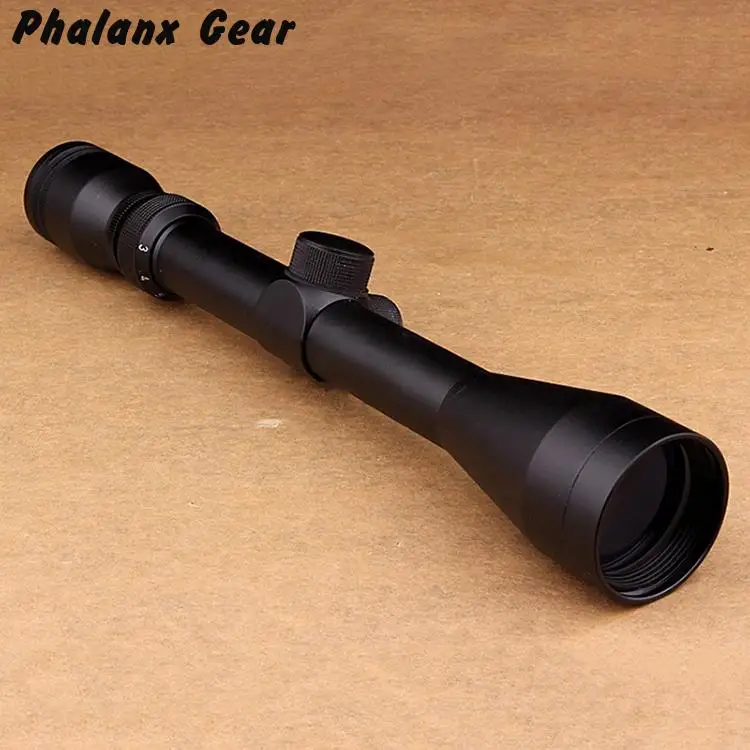 3-9x40 Rifle Sight Scope Tactical Optical Dot Verlichte Retische Voor Hunting Rail Mounts Red Riflescope | Спорт и развлечения