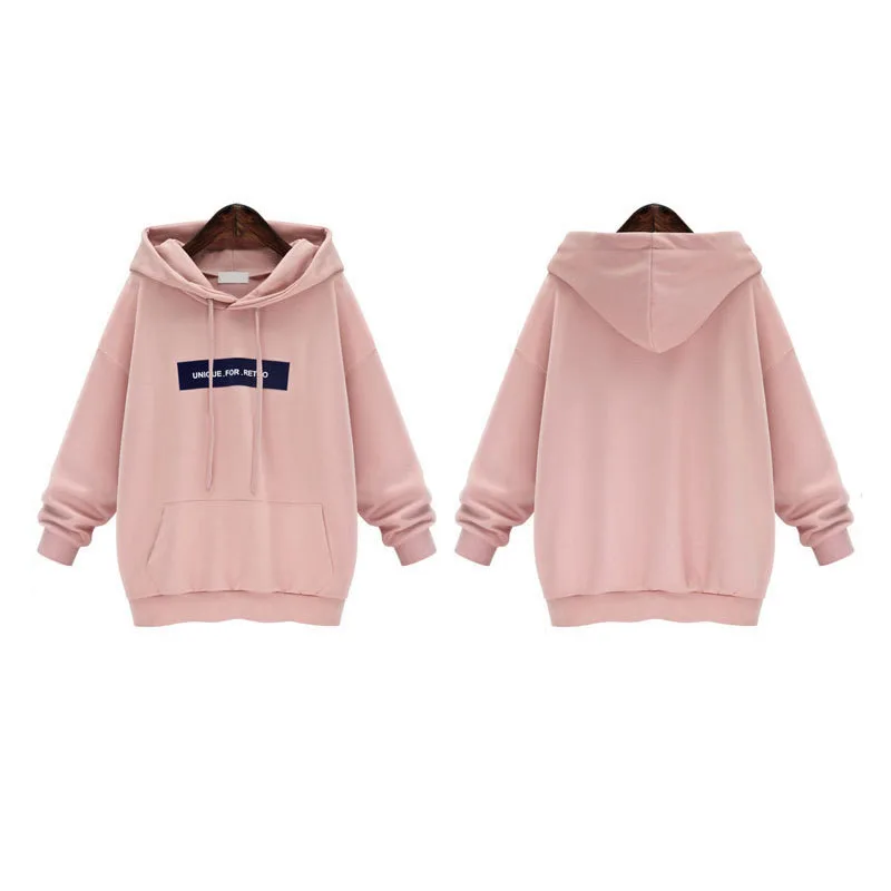 Streetwear Hoodies Women Long Sleeve Hooded Sweetshirt Women Hoodies Casual Letter Pink Hoodie Pullover Moletom