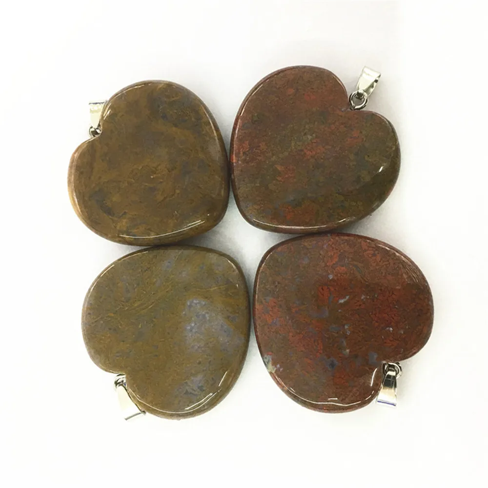 Hot Sale! 2018 Fashion Natural Stone Pendant Heart Shape Pattern Agates Onyx For Jewelry Making 5PCS Free Shipping | Украшения и