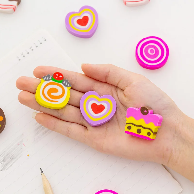6в1 Kawaii карандаш для торта ластик офиса школы креативные канцелярские