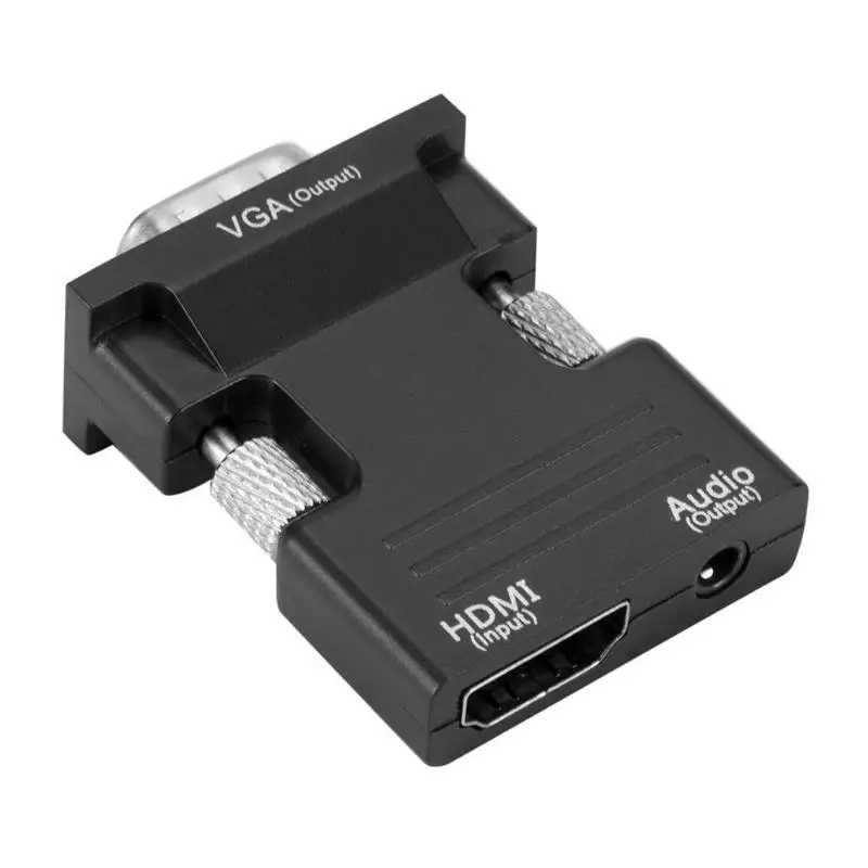 HDMI Female to VGA Male Converter Adapter with Audio Cable Support 1080P Signal Output for Computer Set-top Box High Quality | Электроника