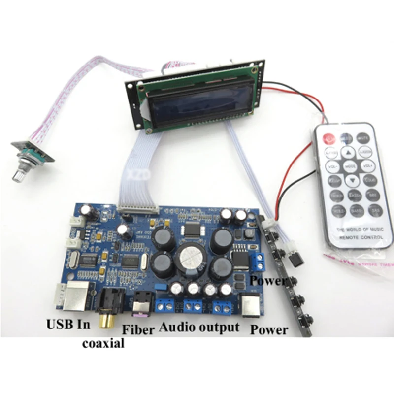 STA350 25 Вт* 2+ 50 Вт усилитель высокой мощности с коаксиальным волокном USB вход поддержка 2,1/2,0 ModeT0165