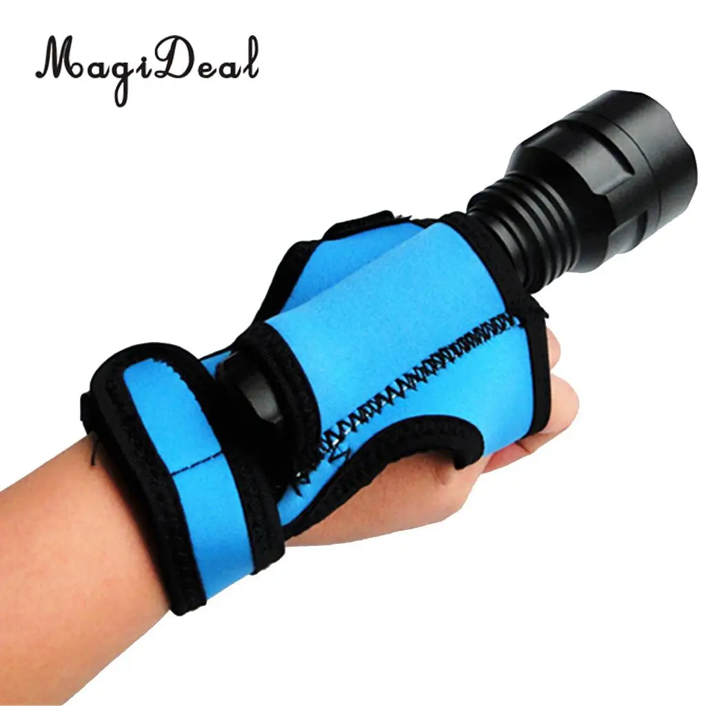 MagiDeal 3 мм неопрен Hand Free Flash светильник держатель перчатки для дайвинга подводный