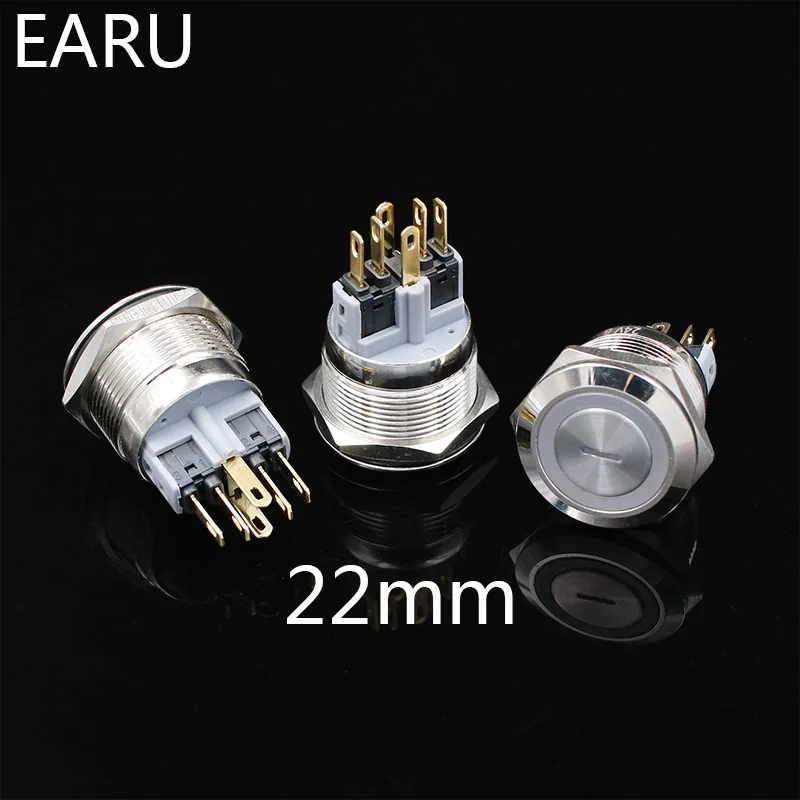 Cutomize логотип на заказ металлический кнопочный переключатель фиксация