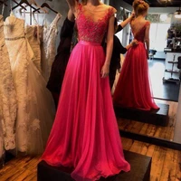 red 2021 evening dresses sheer lace appliques see through backless long prom dresses custom made formal prom gowns