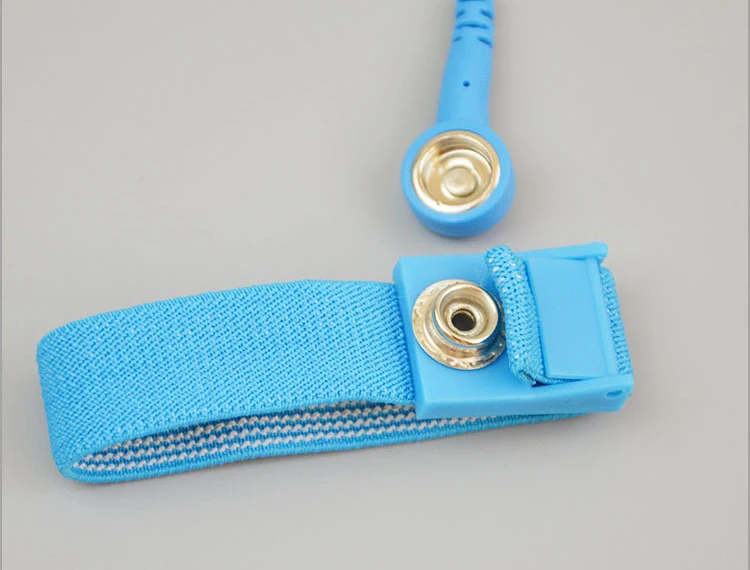 

ESD Antistatic Anti-Static Wristband Wrist Strap Components with removable cable Discharge Cables For Electrician Tools BLUE