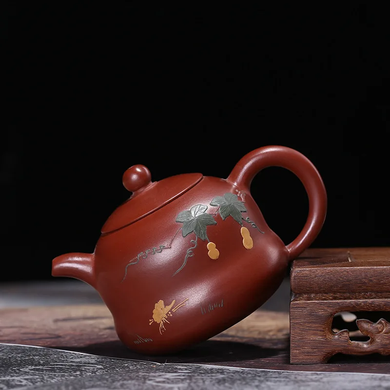 Средний песок руды фиолетовый чайный набор dahongpao Тыква бутылка вверх дном чайник