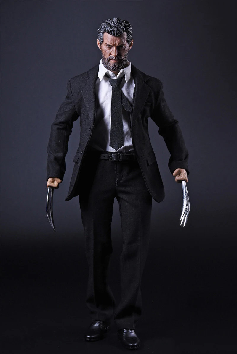 1/6 Hujh Jackman Logan полный комплект экшн фигурок черный костюм боди головка с