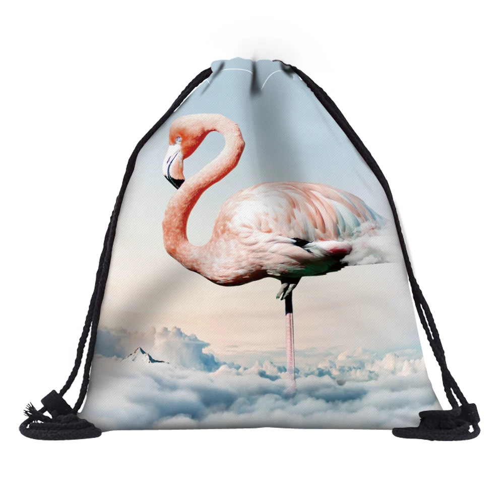 Deanfun 3D с Фламинго Drawstring сумки для девочек школьные хранения 60127 | Багаж и