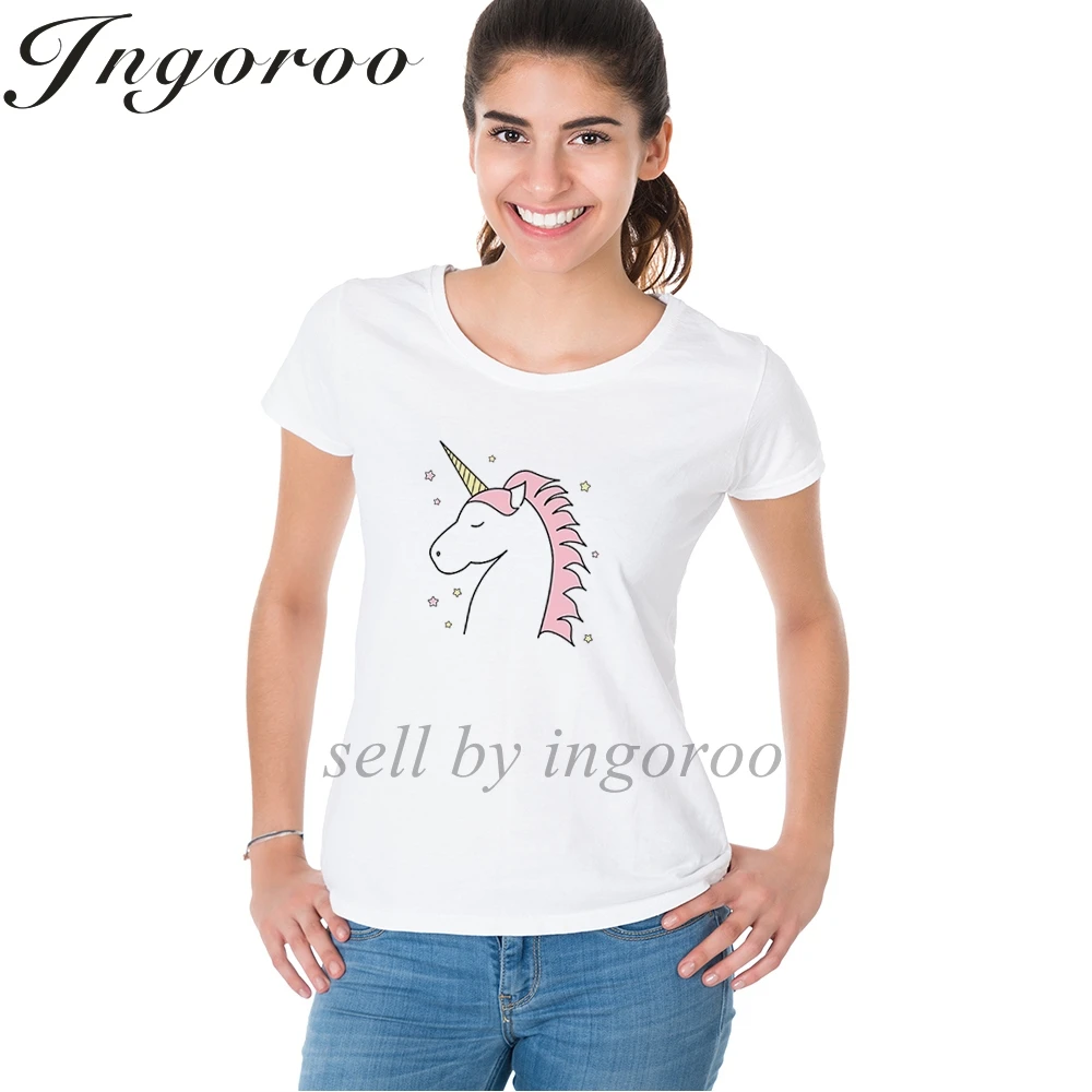 Babaseal Топ бренд единорог мультфильм футболки Femme женские сексуальные рубашки