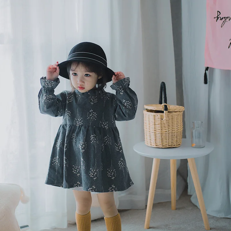 Baby Girl Dress 2019 Spring Fashion Children Clothing Long Sleeve Floral Cotton Girls Clothes Princess Dresses For Vestidos | Детская