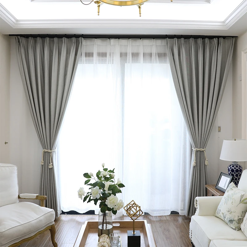 Innermor серая жаккардовая занавеска для гостиной Современная полосатая